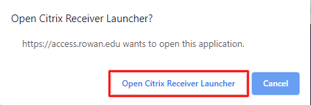 Open Citrix Receiver