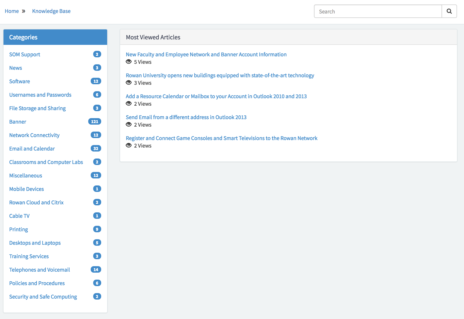 ServiceNow: Using the Support Portal - Public Knowledge - Rowan ...