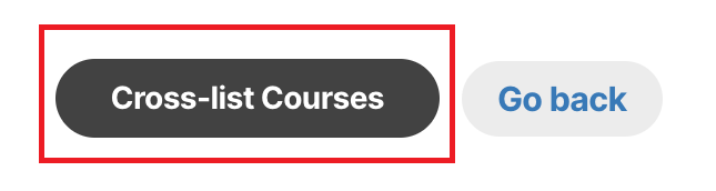 Cross-list Courses button