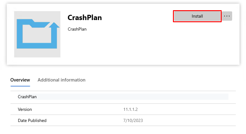 Install CrashPlan