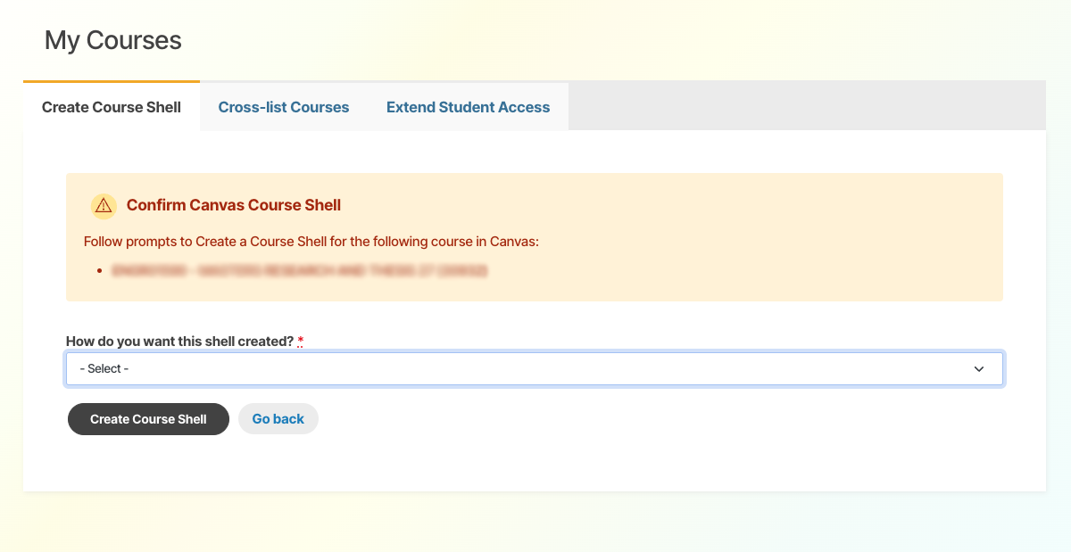 The image displays the options to choose while creating a shell.