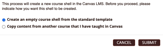 The image displays the options to choose while creating a shell.