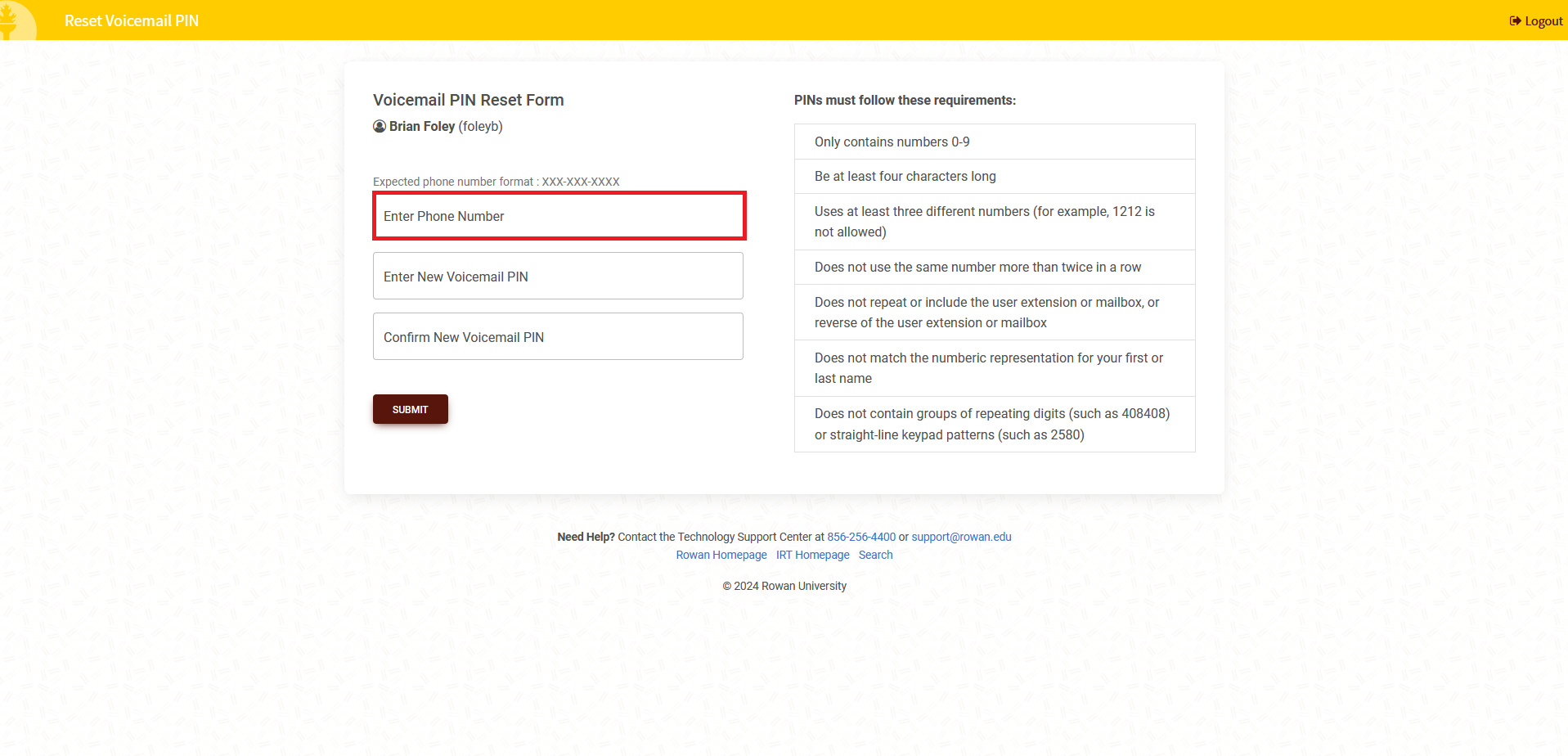 Enter Your Phone Number in the Highlighted Box