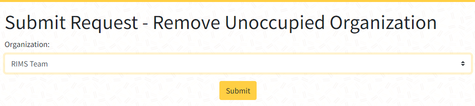 Remove Unoccupied Org