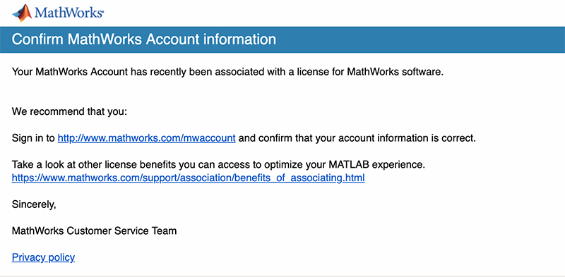 Email Confirmation