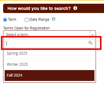 Select Term